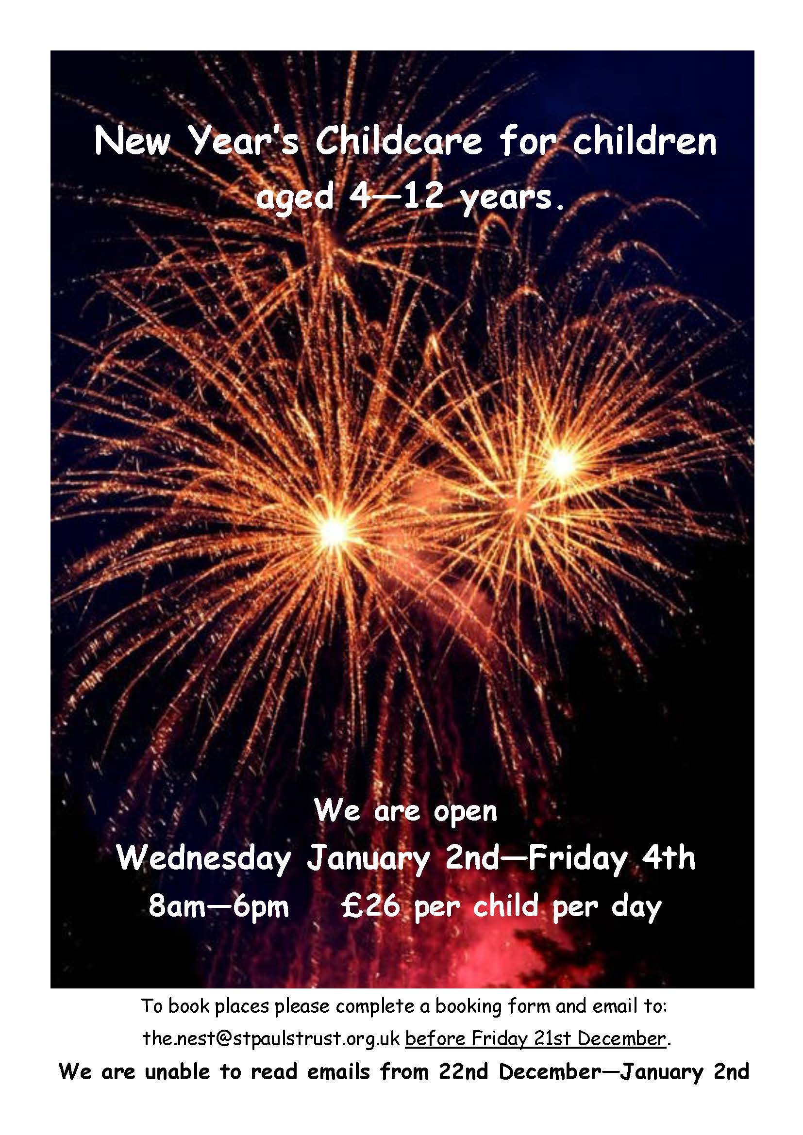 Holiday Playcare Poster for Xmas Period